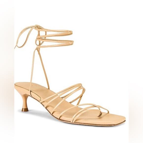 Revolve LPA Womens Size 9 Lucia Strappy Heel Nude Tan CLub Party Event Guest - Picture 6 of 9